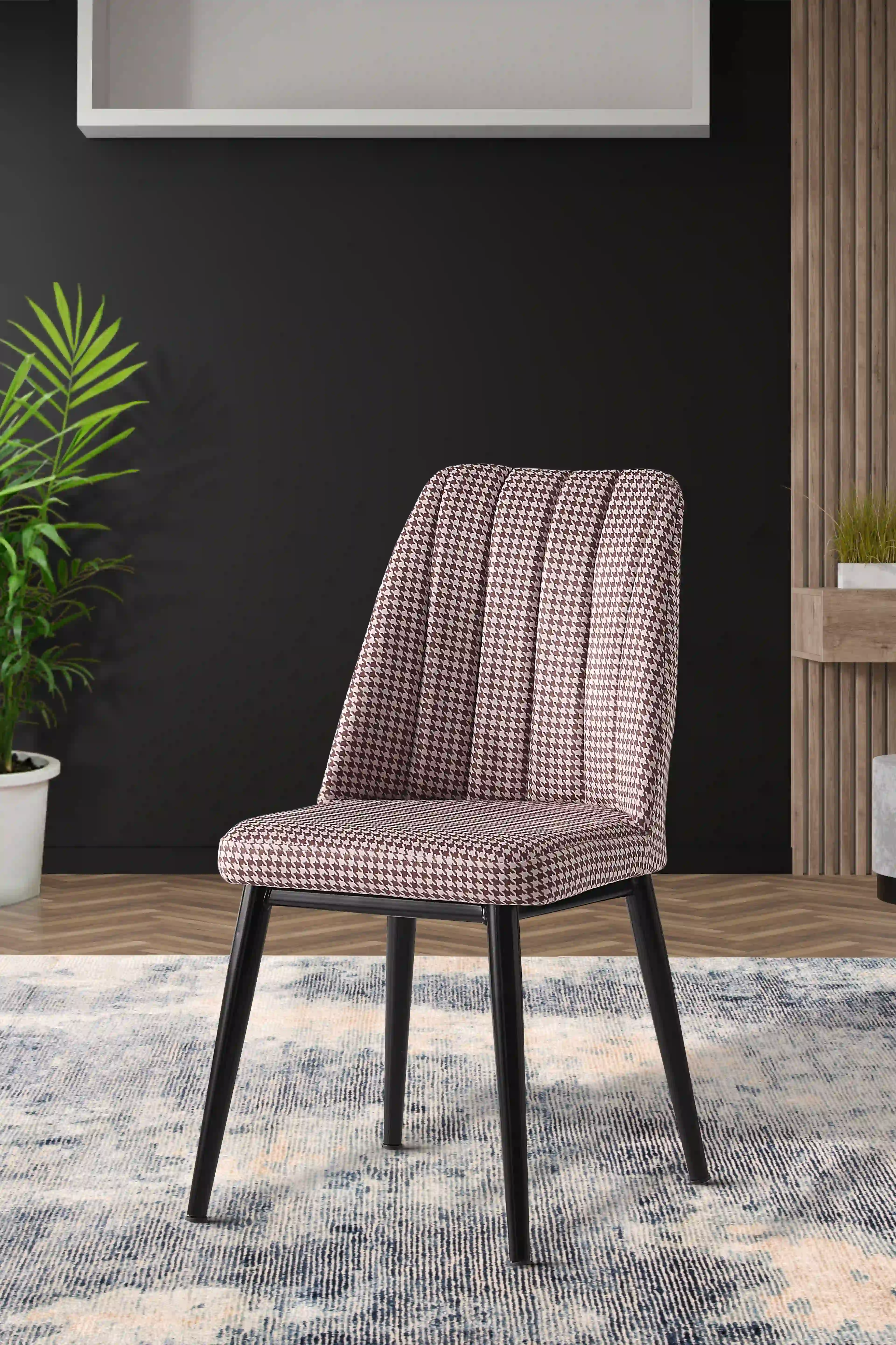 Visoko Chair Metal Frame Wooden Leg