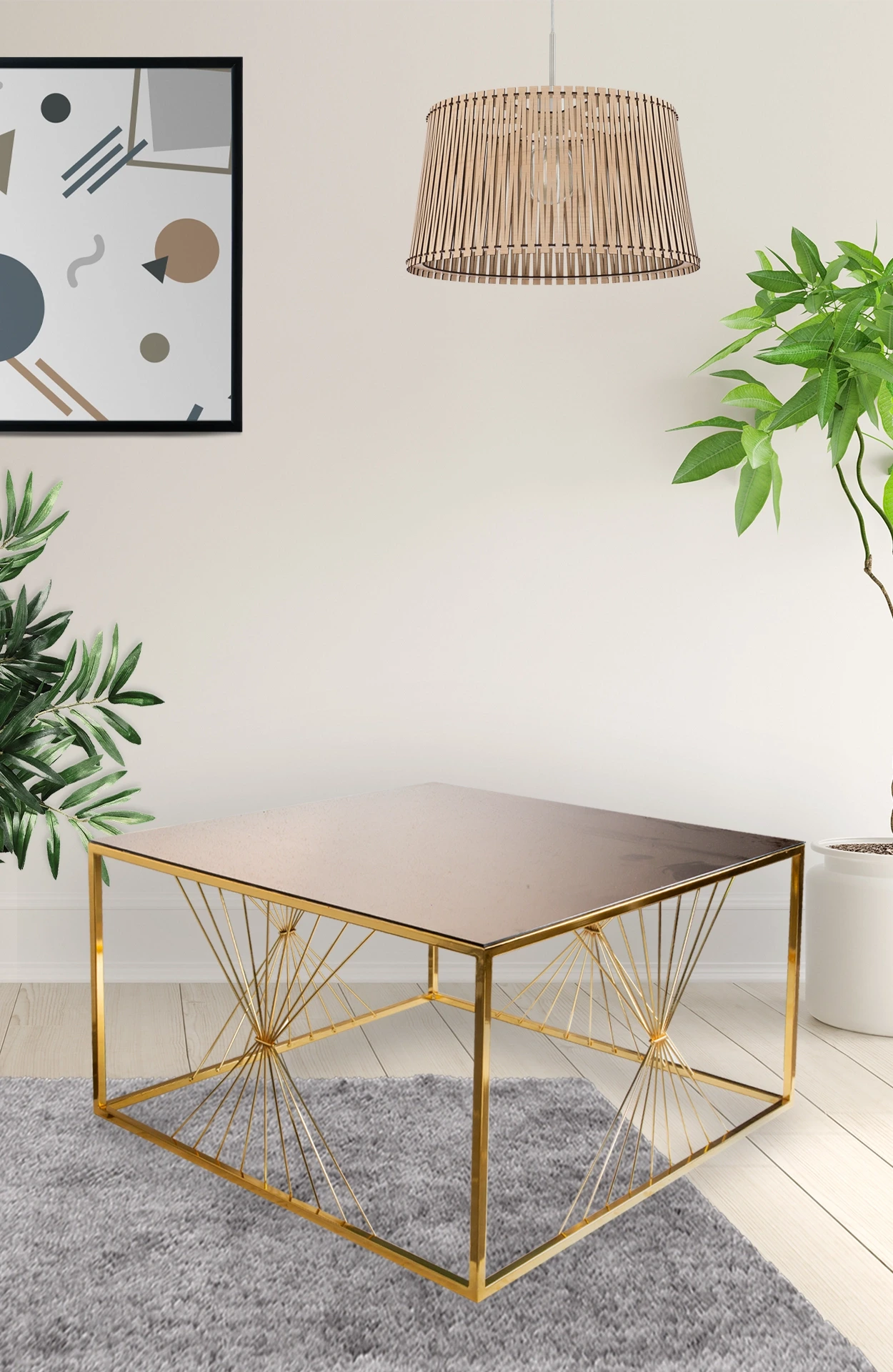 Linz Middle Coffee Table Gold